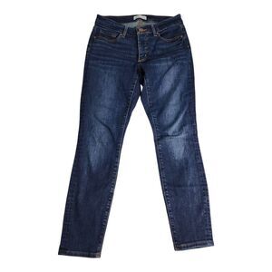 LOFT curvy skinny jeans size 26 Blue denim slim pockets Flattering ankle length